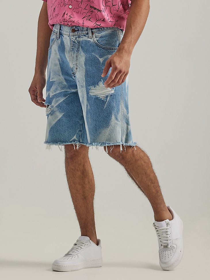 Men's Loose Fit Denim Short in Bone Orchard