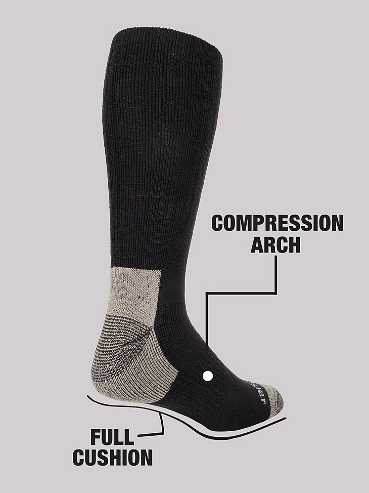 Men's Crew Work Socks (6-pack) in Black