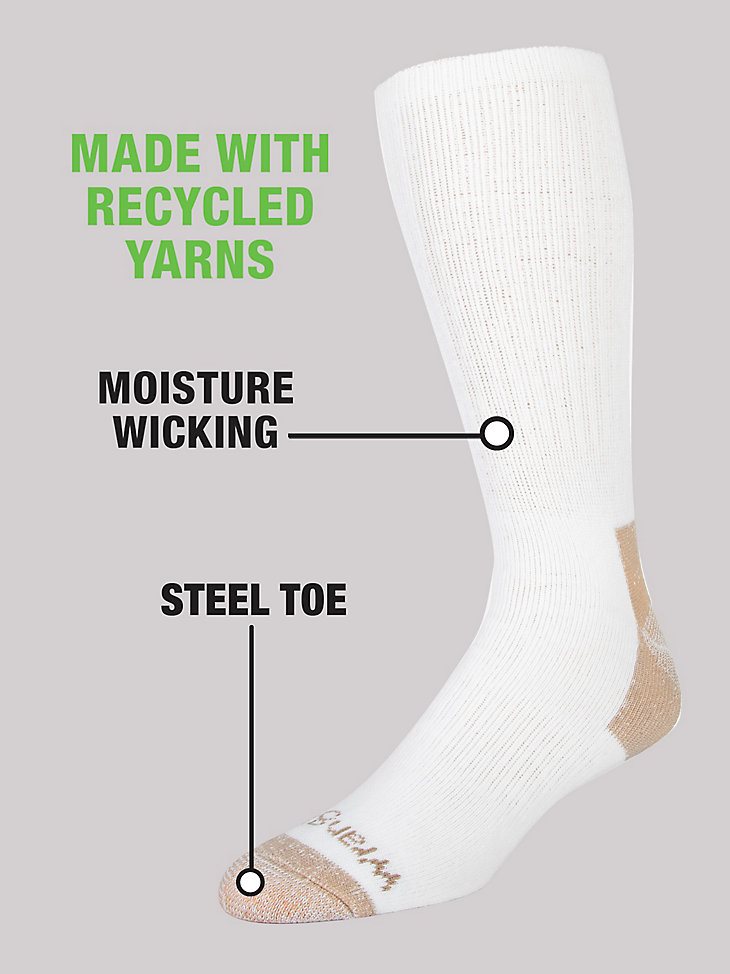 Men's Crew Work Socks (6-pack) in White