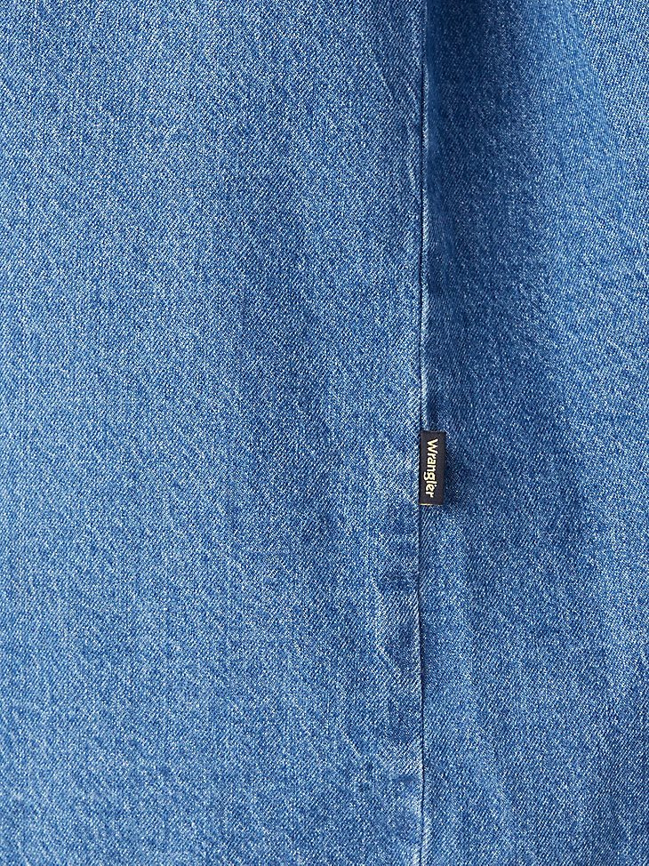 Women's Oversized Denim Tee Dress in Mid Indigo