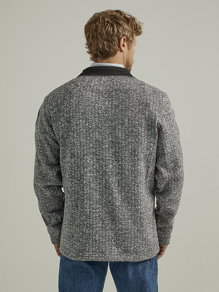 Men's George Strait Long Sleeve Quarter-Zip Knit Pullover in Turbulence Grey