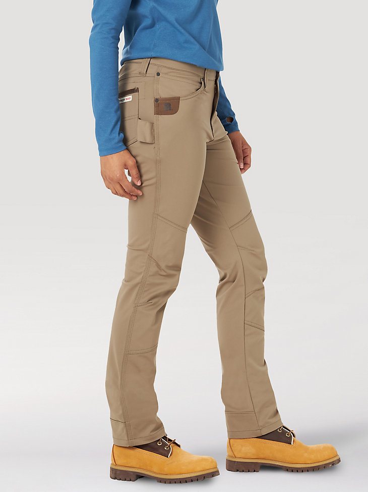Women's Wrangler RIGGS Workwear Techno Knit Utility Work Pant in Dark Khaki