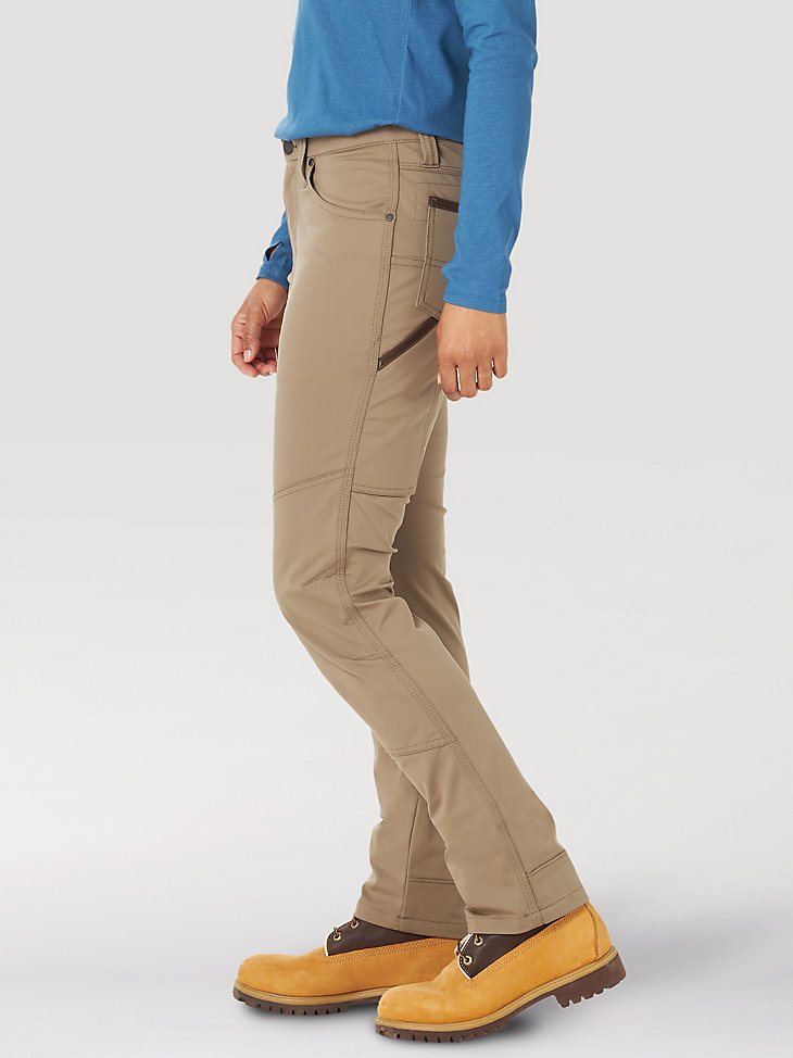 Women's Wrangler RIGGS Workwear Techno Knit Utility Work Pant in Dark Khaki