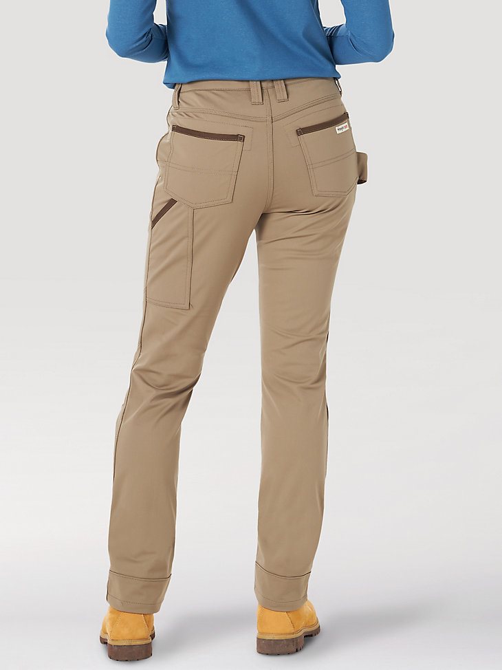 Women's Wrangler RIGGS Workwear Techno Knit Utility Work Pant in Dark Khaki