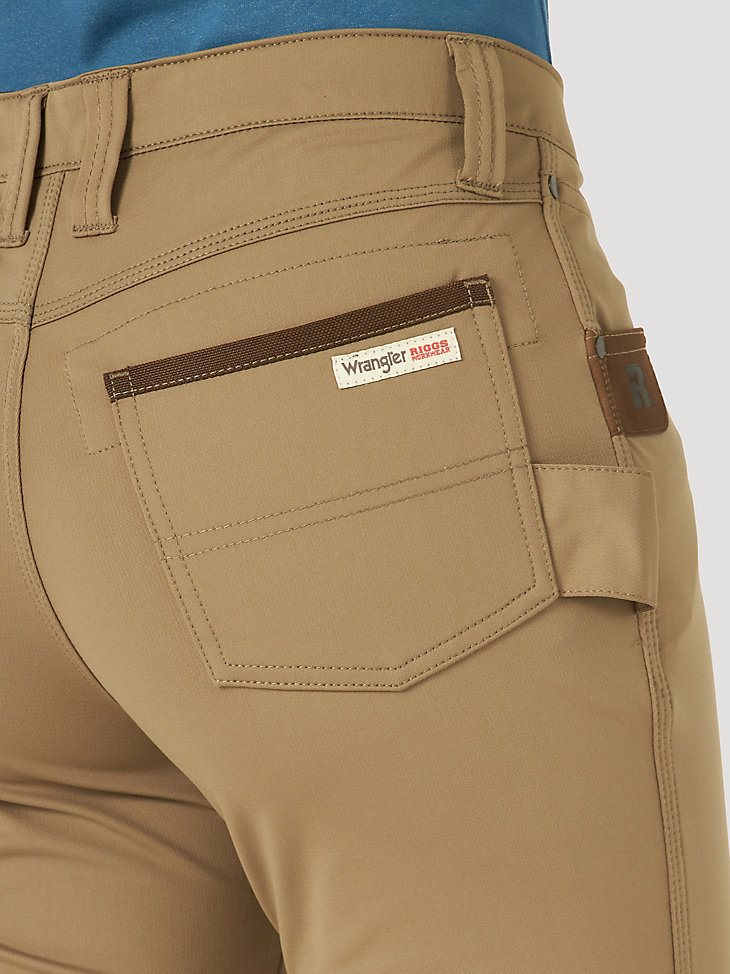 Women's Wrangler RIGGS Workwear Techno Knit Utility Work Pant in Dark Khaki